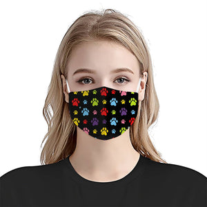 Dog Pawprint Stencil V8 EZ15 1006 Face Mask