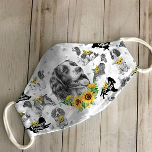 English Springer Spaniel Sunflower EZ07 2606 Face Mask