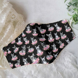 Premium French Bulldog Pink Floral EZ09 0807 Face Mask