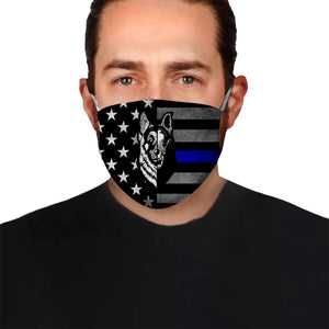 German Shepherd American Flag Police 2 EZ07 1804 Face Mask