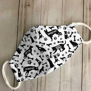 German Shepherd Black & White Pattern EZ07 2707 Face Mask