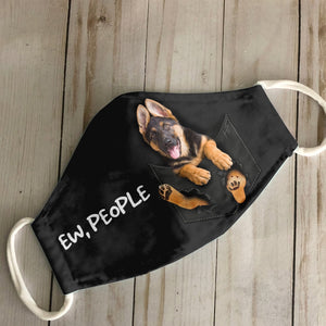 German Shepherd In Pocket EZ07 1907 Face Mask