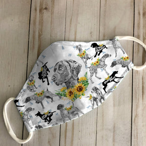 German Shorthaired Pointer Sunflower EZ07 2606 Face Mask