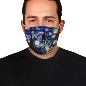 German Shorthaired Pointer Dog Portrait Starry Night Styles EZ02 1804 Face Mask