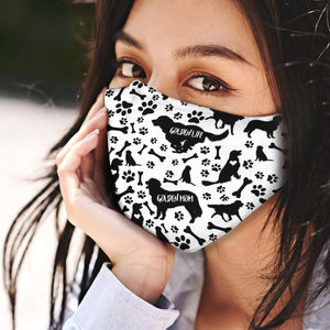 Golden Retriever Black & White Pattern EZ07 2707 Face Mask