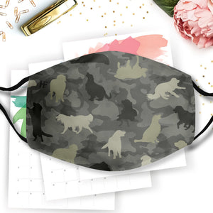 Golden Retriever Camo EZ07 0608 Face Mask