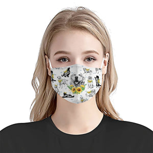 Golden Retriever Sunflower EZ07 2206 Face Mask