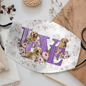 Golden Retriever dog Love EZ16 3107 Face Mask