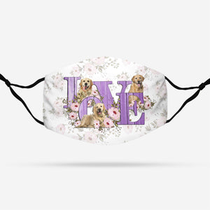 Golden Retriever dog Love EZ16 3107 Face Mask