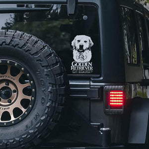 Golden Retriever2 on Board-Car Window Sticker-Dog Sign Decal