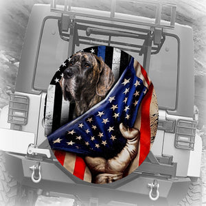 Great Dane Inside American Flag Independence Day Spare Tire Cover