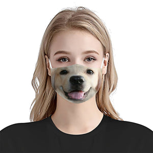 Happy Labrador Retriever EZ08 1304 Face Mask