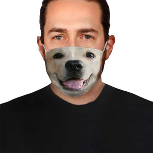 Happy Labrador Retriever EZ08 1304 Face Mask