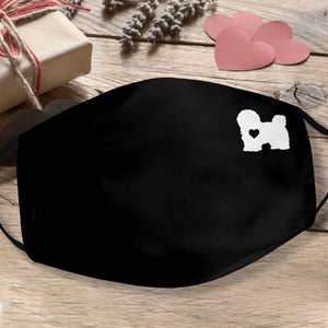 Havanese Heart EZ07 1408 Face Mask