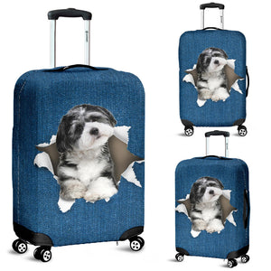 Havanese-Torn Paper Luggage Covers