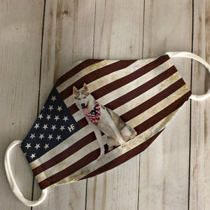 Husky American Flag EZ03 1105 Face Mask