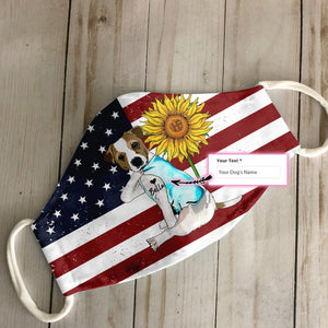 Jack Russell Terrier American Flag EZ07 1805 Custom Face Mask