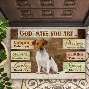 Jack Russell Terrier (8) God Says You Are Doormat