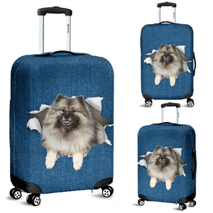 Keeshond-Torn Paper Luggage Covers