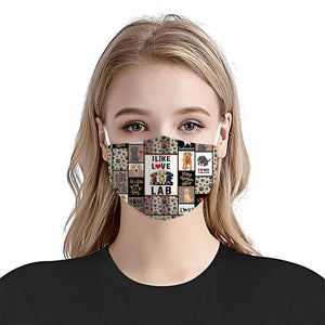 LIKE LOVE LAB LABRADOR RETRIEVER EZ15 3007 Face Mask