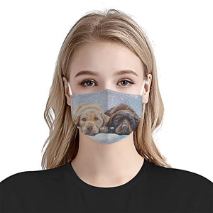 Labrador Retriever Couple EZ10 1504 Face Mask2