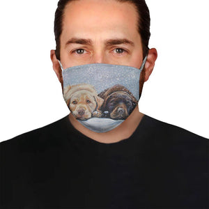 Labrador Retriever Couple EZ10 1504 Face Mask2