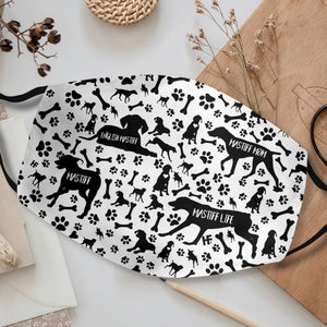 Mastiff Black & White Pattern EZ07 1308 Face Mask