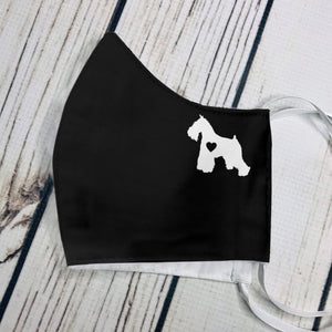 Miniature Schnauzer Heart EZ07 1308 Face Mask