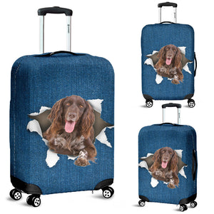Munsterlander-Torn Paper Luggage Covers