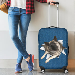 Norwegian Elkhound-Torn Paper Luggage Covers