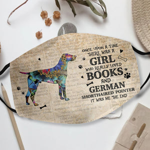 Once Upon A Time Books and German Shorthaired Pointer EZ07 1108 Face Mask