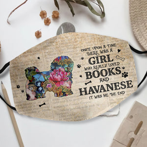 Once Upon A Time Books and Havanese EZ07 1108 Face Mask