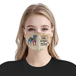 Once Upon A Time Books and Pugs EZ07 1108 Face Mask