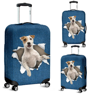 Parson Russell Terrier-Torn Paper Luggage Covers