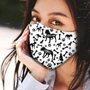 Pitbull Black & White Pattern EZ07 2707 Face Mask