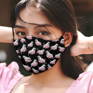 Premium Pitbull Pink Floral EZ09 0807 Face Mask