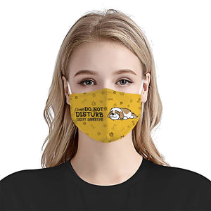 Please Do Not Disturb Except Dinnertime Shih tzu Yellow EZ16 0807 Face Mask