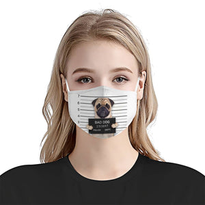 Premium Police Mugshot Pug EZ05 1604 Face Mask