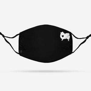 Pomeranian Heart EZ07 2008 Face Mask
