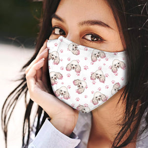 Poodle Pattern 02 EZ01 Face Mask