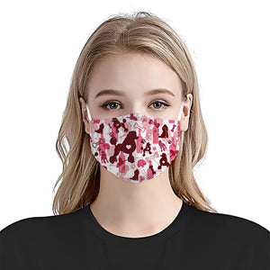 Poodle & Wine Pattern EZ07 2707 Face Mask
