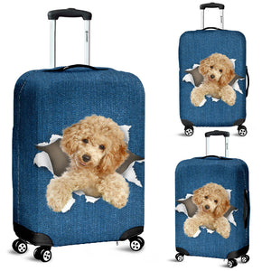 Poodle 2-Torn Paper Luggage Covers