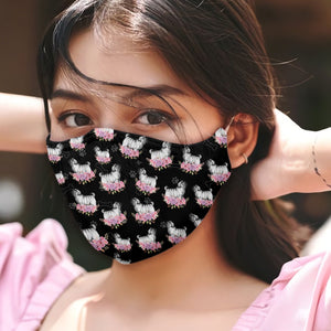 Premium Pug Pink Floral EZ09 0807 Face Mask