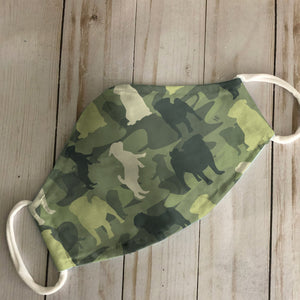 Pug Camo Pattern Army EZ16 0907 Face Mask