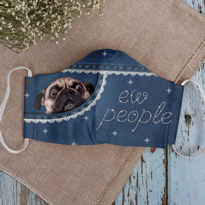 Pug Ew People Denim Pocket EZ35 1805 Face Mask