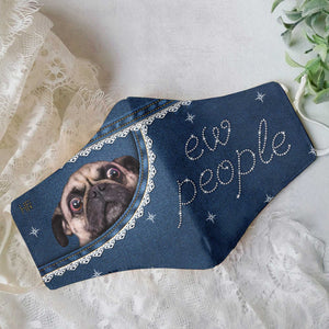 Pug Ew People Denim Pocket EZ35 1805 Face Mask