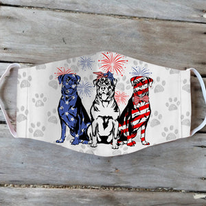 Rottweiler 4th Of July EZ01 1405 Face Mask