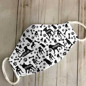 Rottweiler Black & White Pattern EZ07 2707 Face Mask