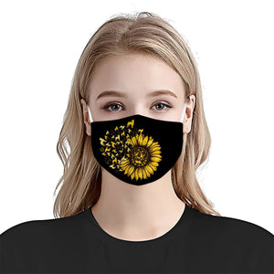Rottweiler Dog Sunflower Leaf EZ01 2404 Face Mask