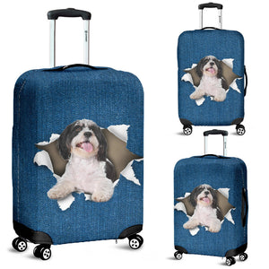 Schapendoes-Torn Paper Luggage Covers